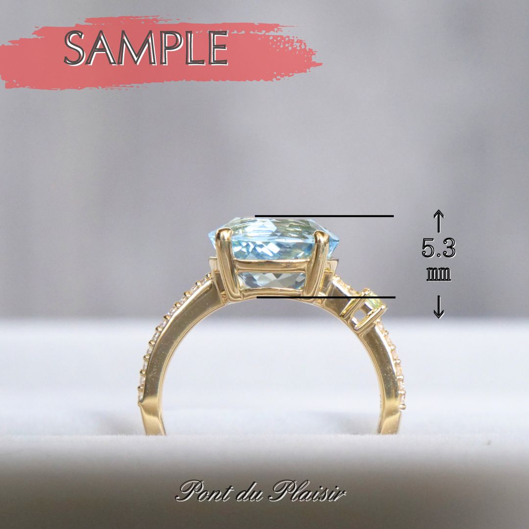 【30%OFF】スプリングキャンディK18YG製アクアマリン指輪 #11