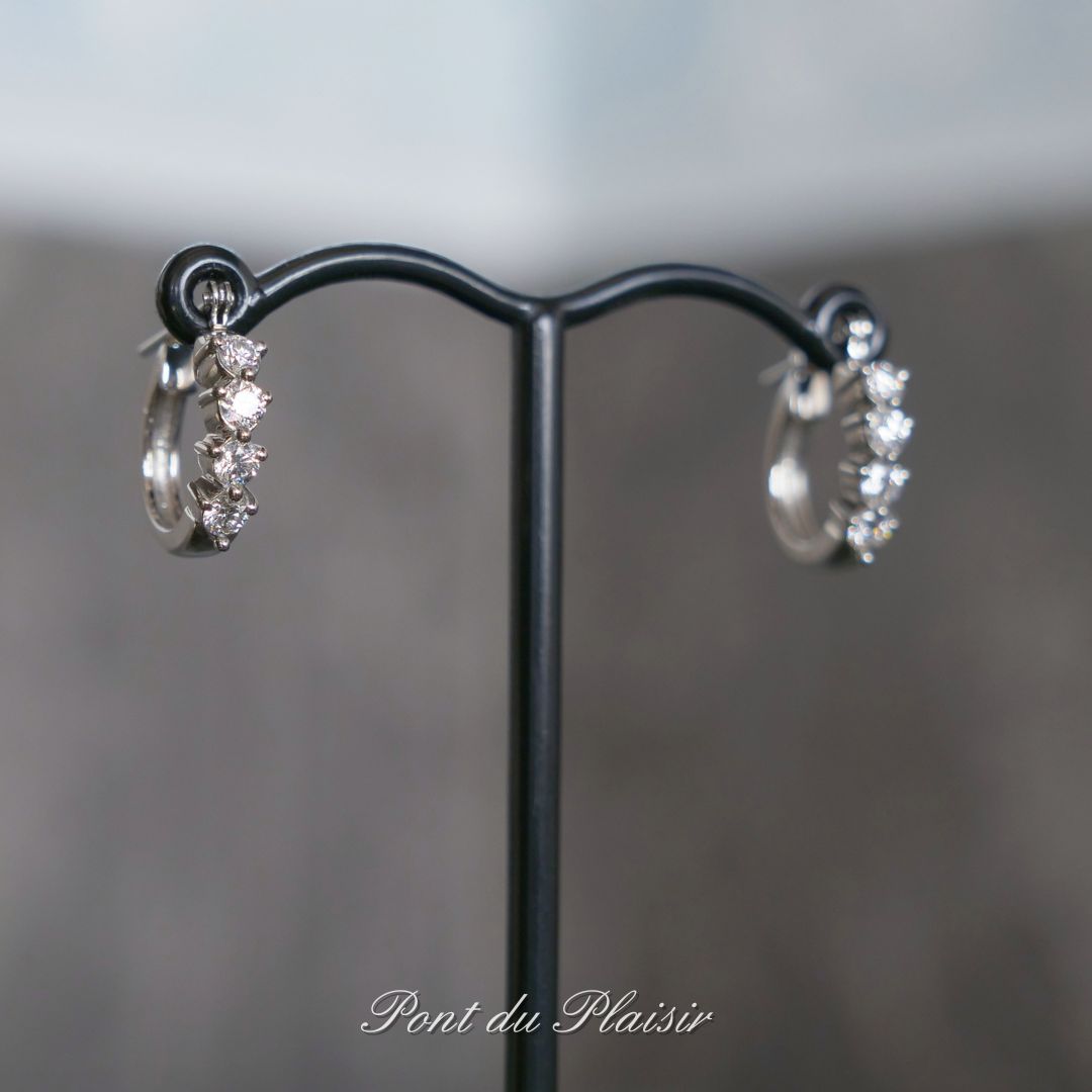 【受注】ダイアモンドフープピアス