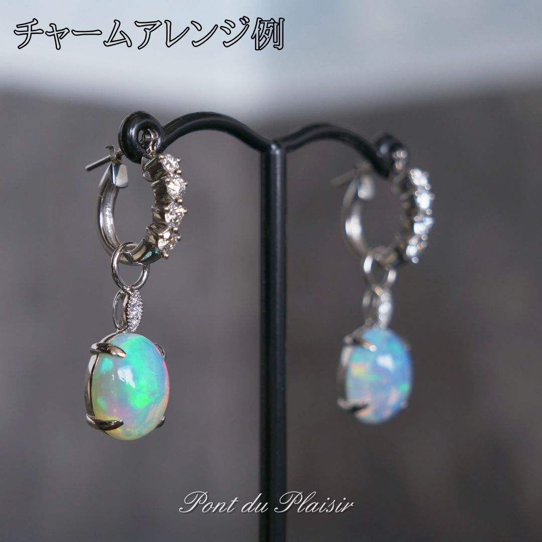 Pt900製ルルダイアモンドフープピアス