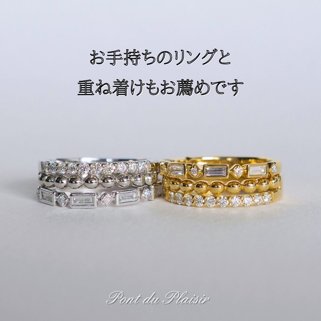 K18YG製ポルカ指輪