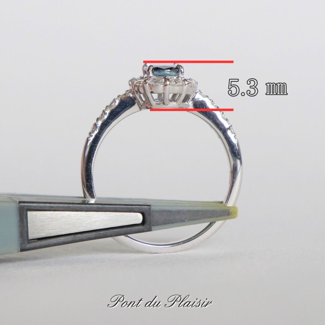 Pt950製ロイヤルブルーサファイア指輪#12