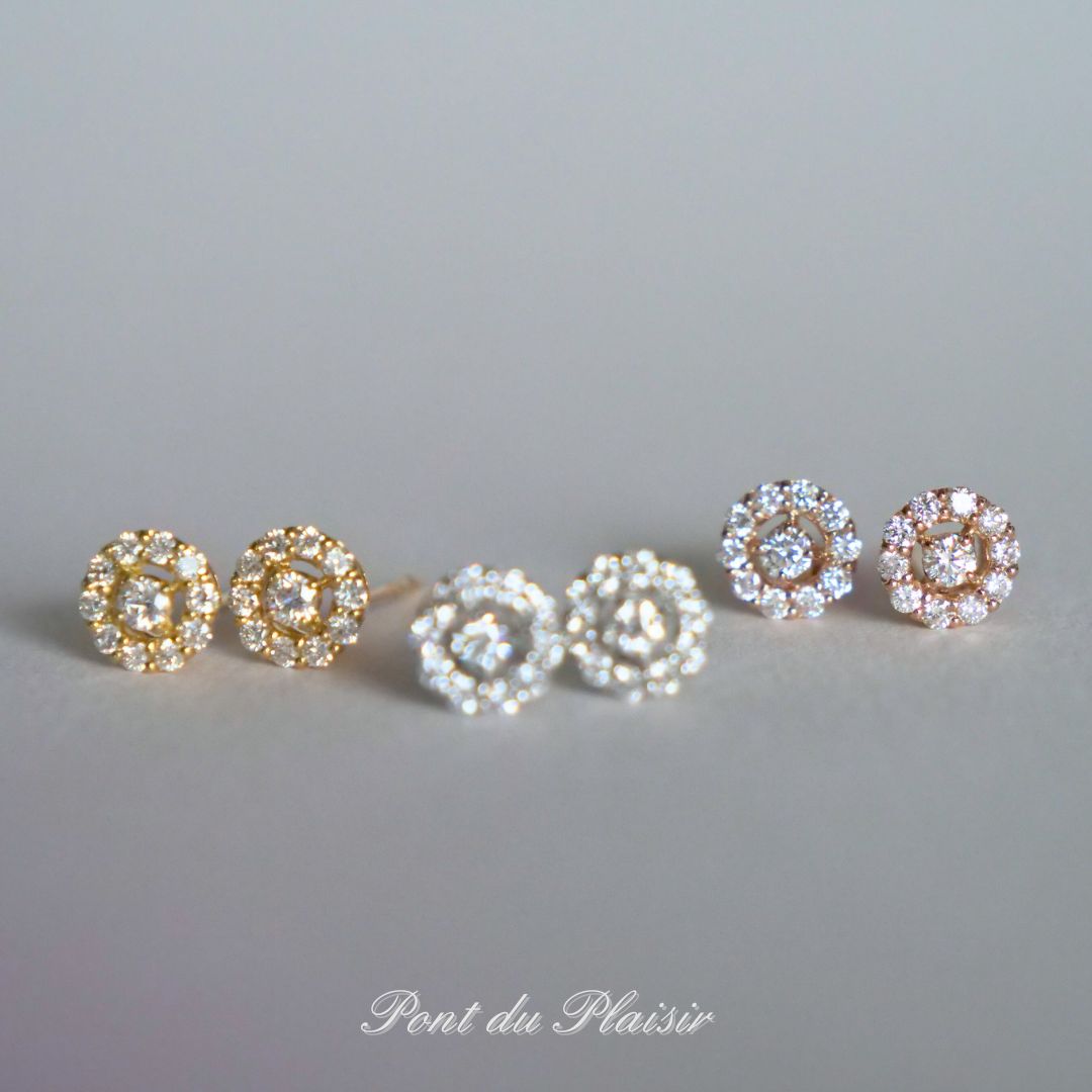 アリッサムピアス/Dカラーダイアモンド