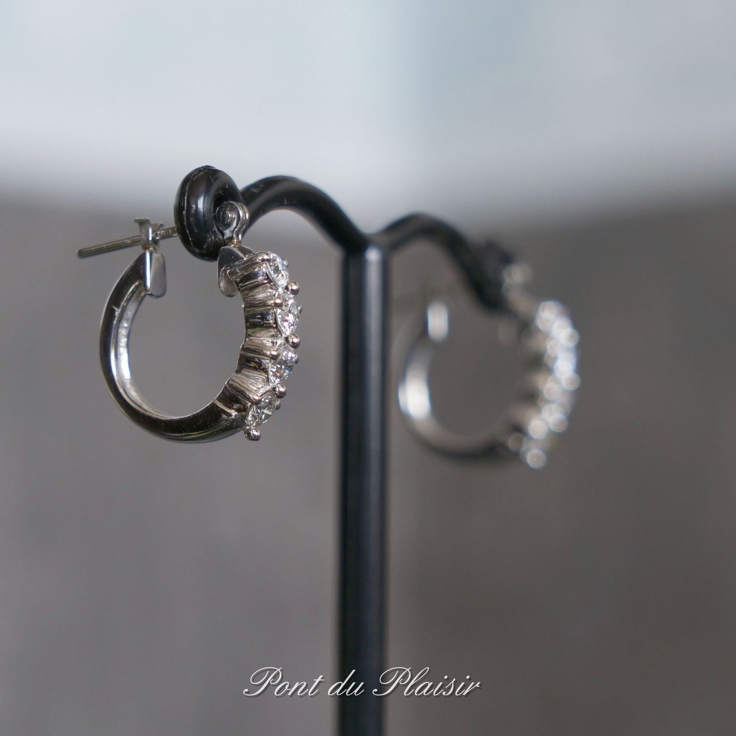 【受注】ダイアモンドフープピアス