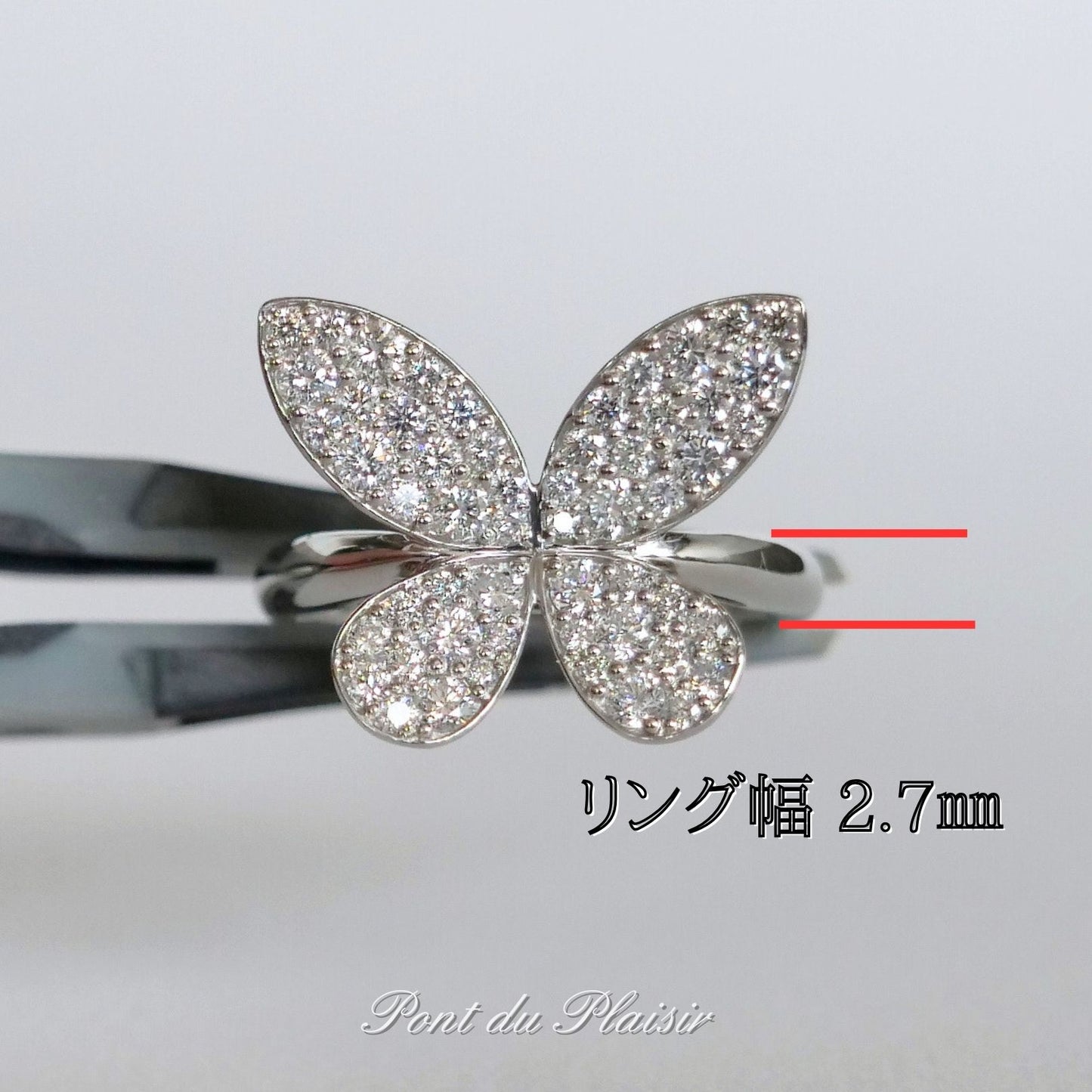 Pt950製ミュー指輪#15