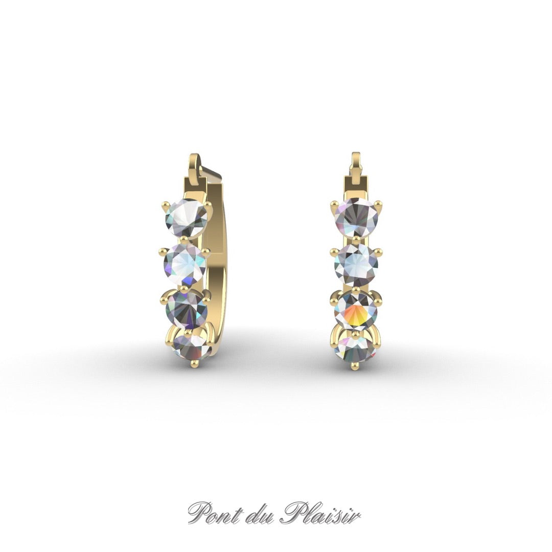 【受注】ダイアモンドフープピアス