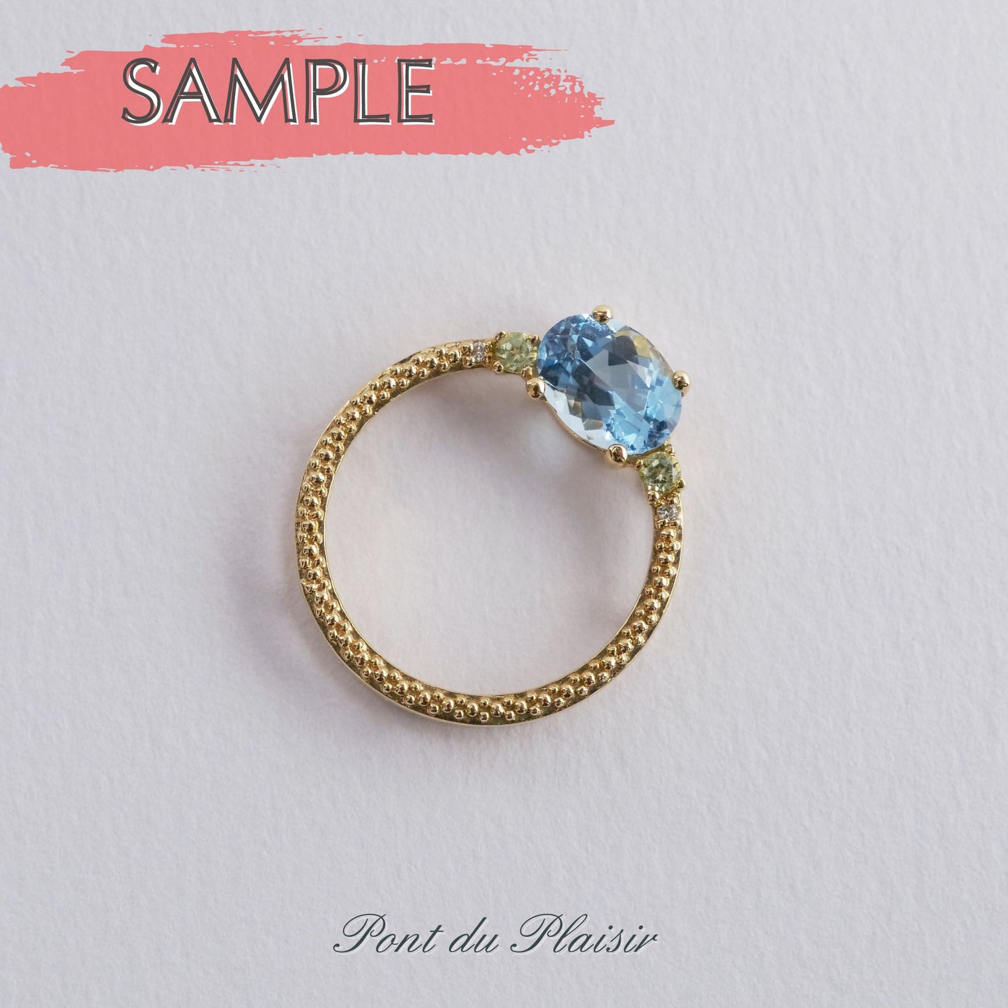 【30%OFF】スプリングキャンディK18YG製アクアマリンペンダントトップ