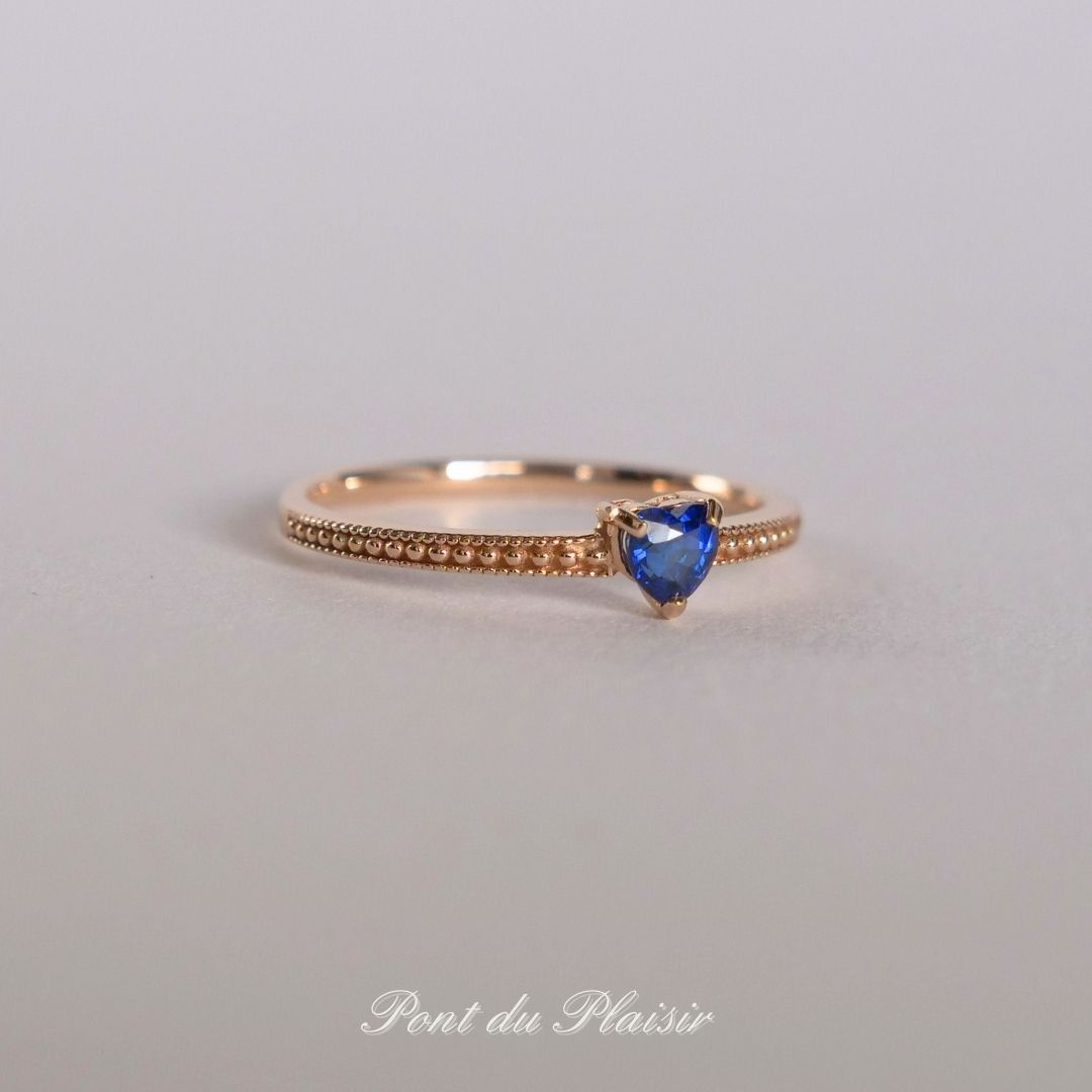 K18PG製サファイア指輪（ロイヤルブルー）#12