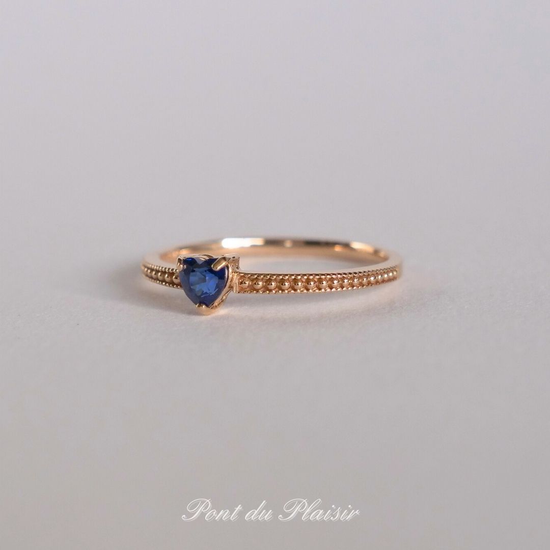 K18PG製サファイア指輪（ロイヤルブルー）#12