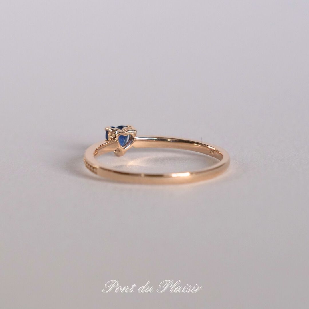 K18PG製サファイア指輪（ロイヤルブルー）#12