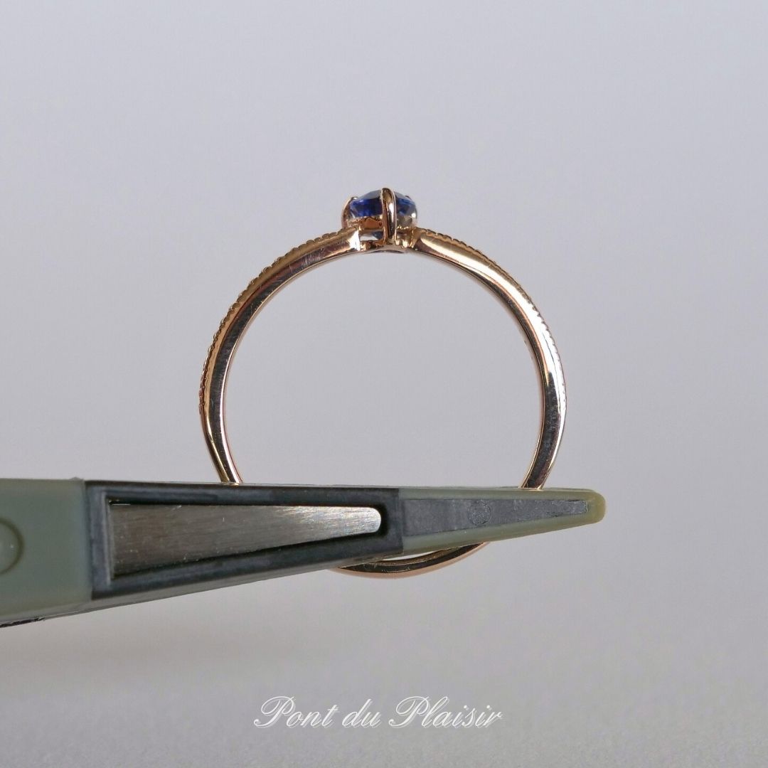 K18PG製サファイア指輪（ロイヤルブルー）#12