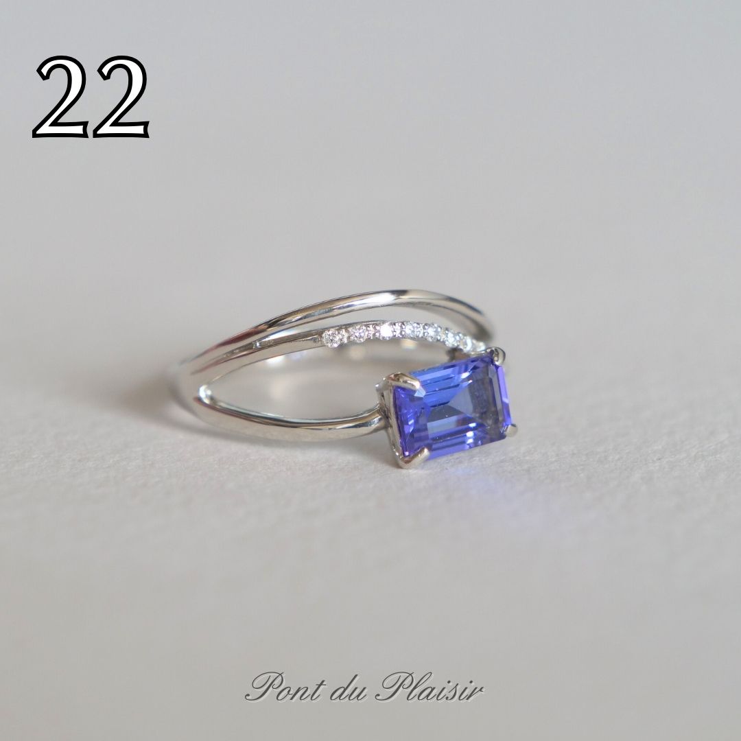 ㉒Pt950製タンザナイト指輪#11