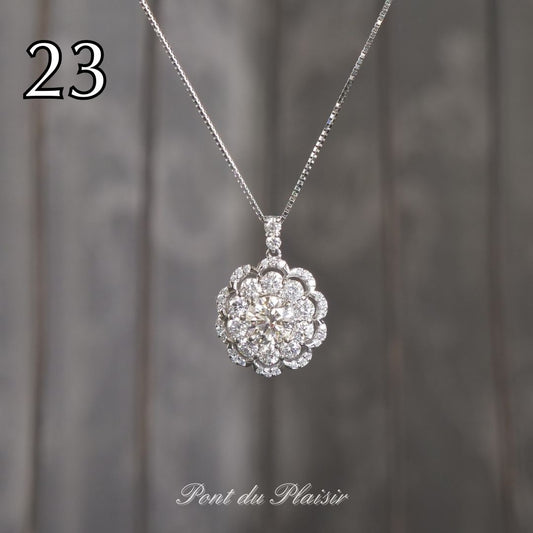 ㉓Pt製ダイアモンドペンダント