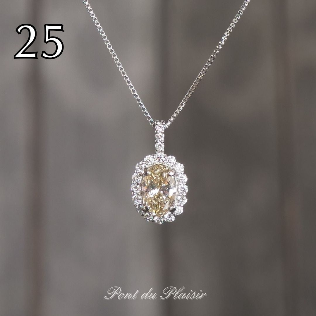 ㉕Pt製ダイアモンドペンダント