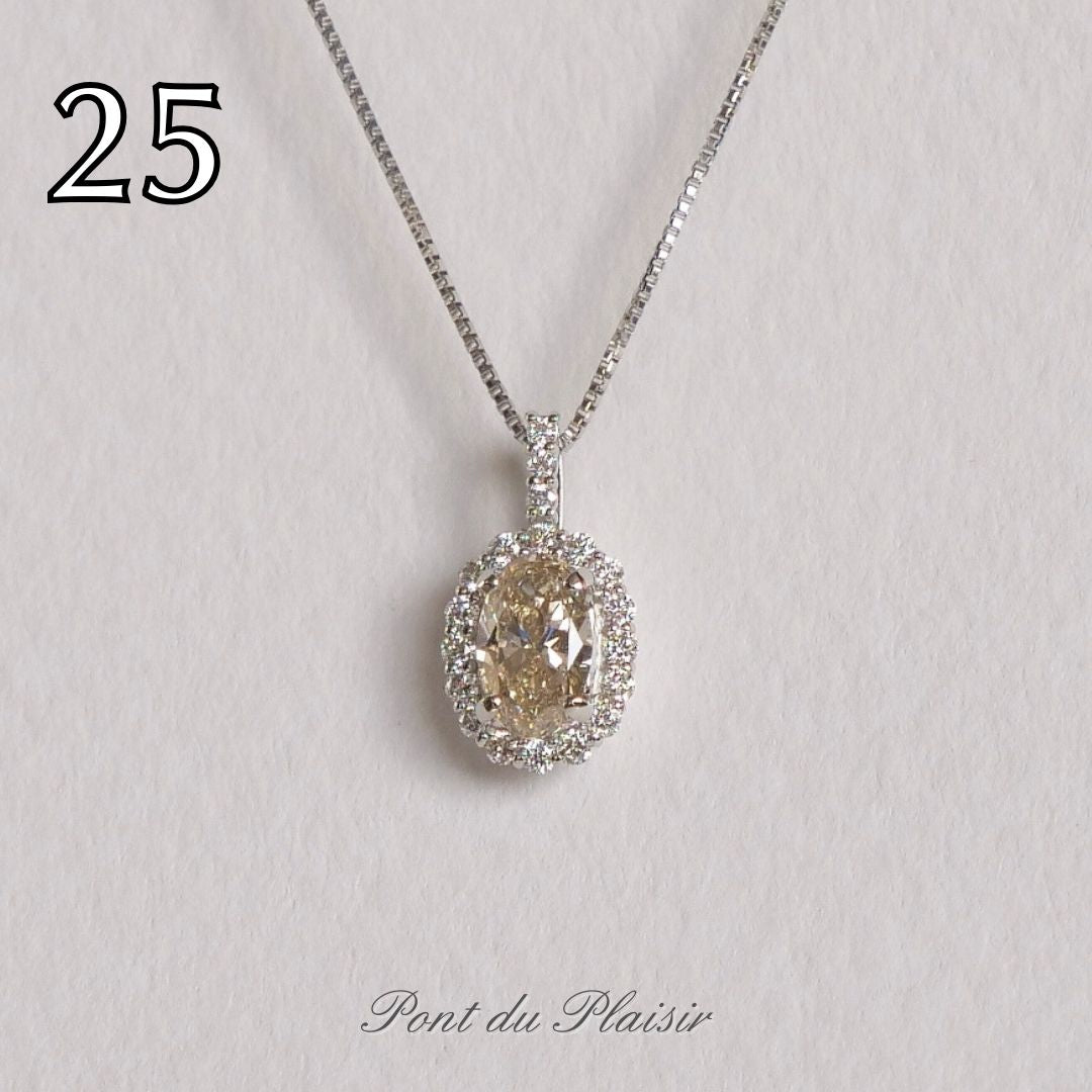 ㉕Pt製ダイアモンドペンダント