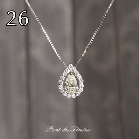 ㉖Pt製ダイアモンドペンダント