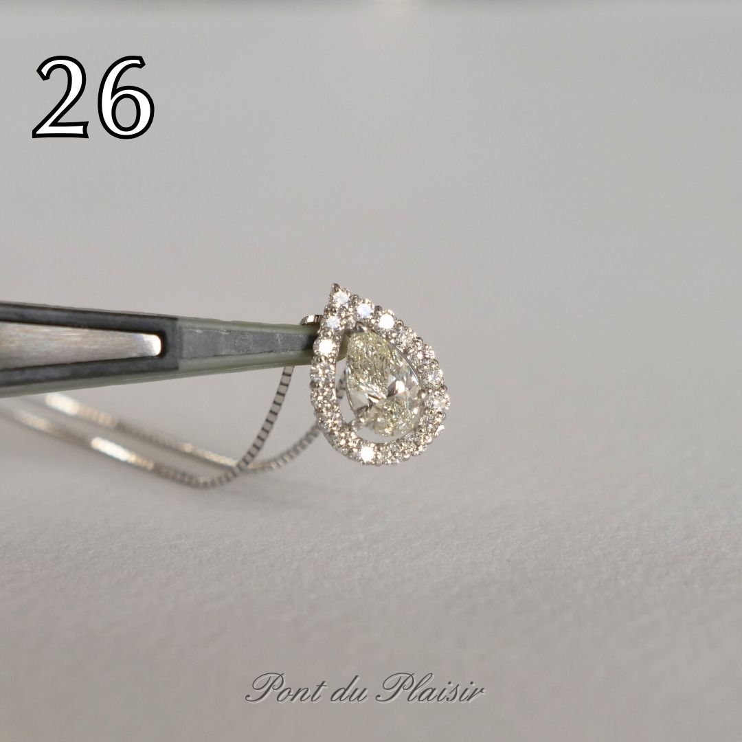 ㉖Pt製ダイアモンドペンダント