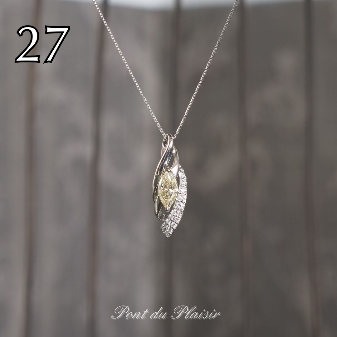 ㉗Pt製ダイアモンドペンダント