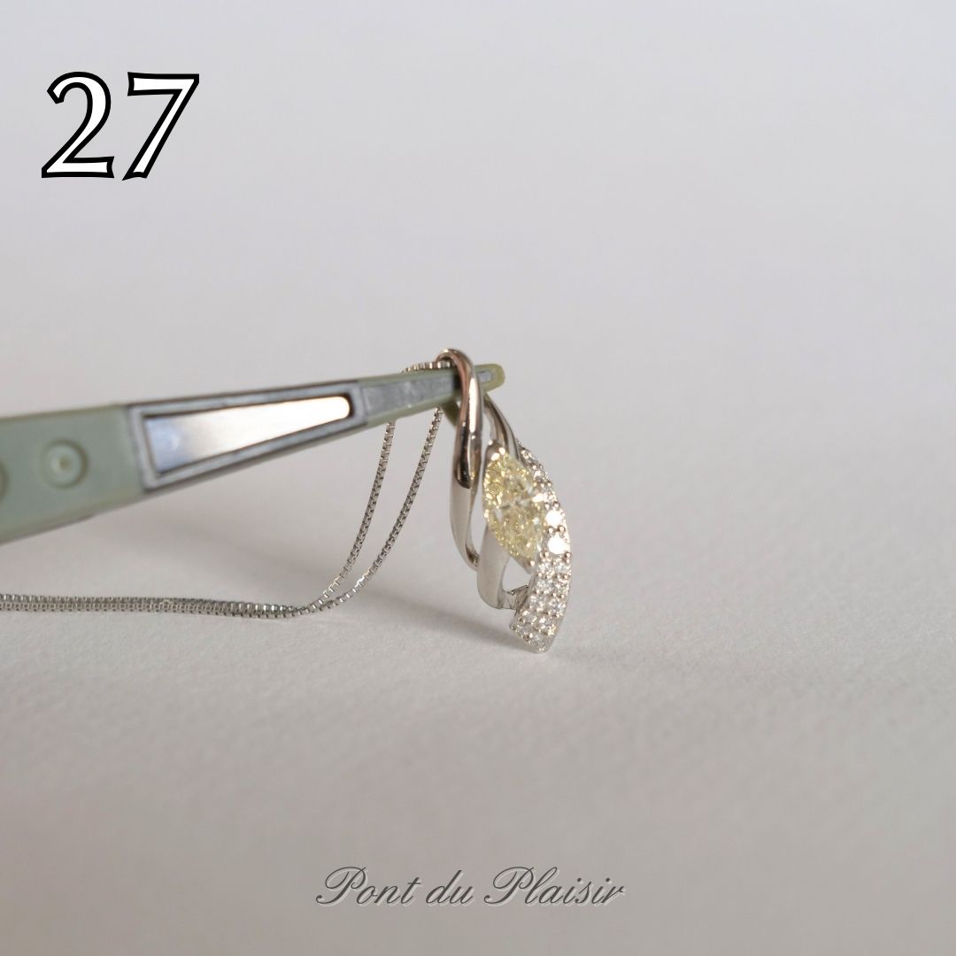 ㉗Pt製ダイアモンドペンダント