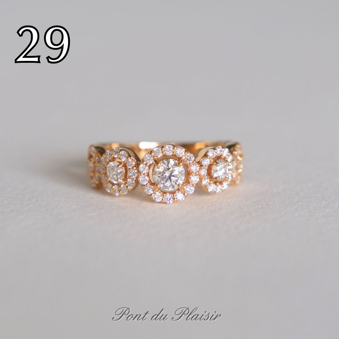 ㉙K18PG製ダイアモンド指輪#12