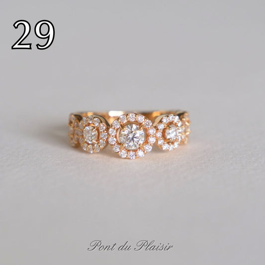 ㉙K18PG製ダイアモンド指輪