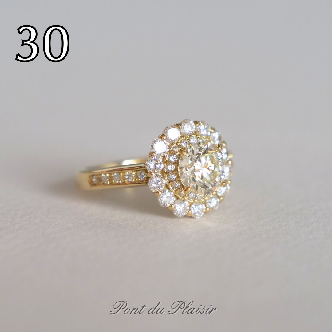 ㉚K18YG製ダイアモンド指輪＃12