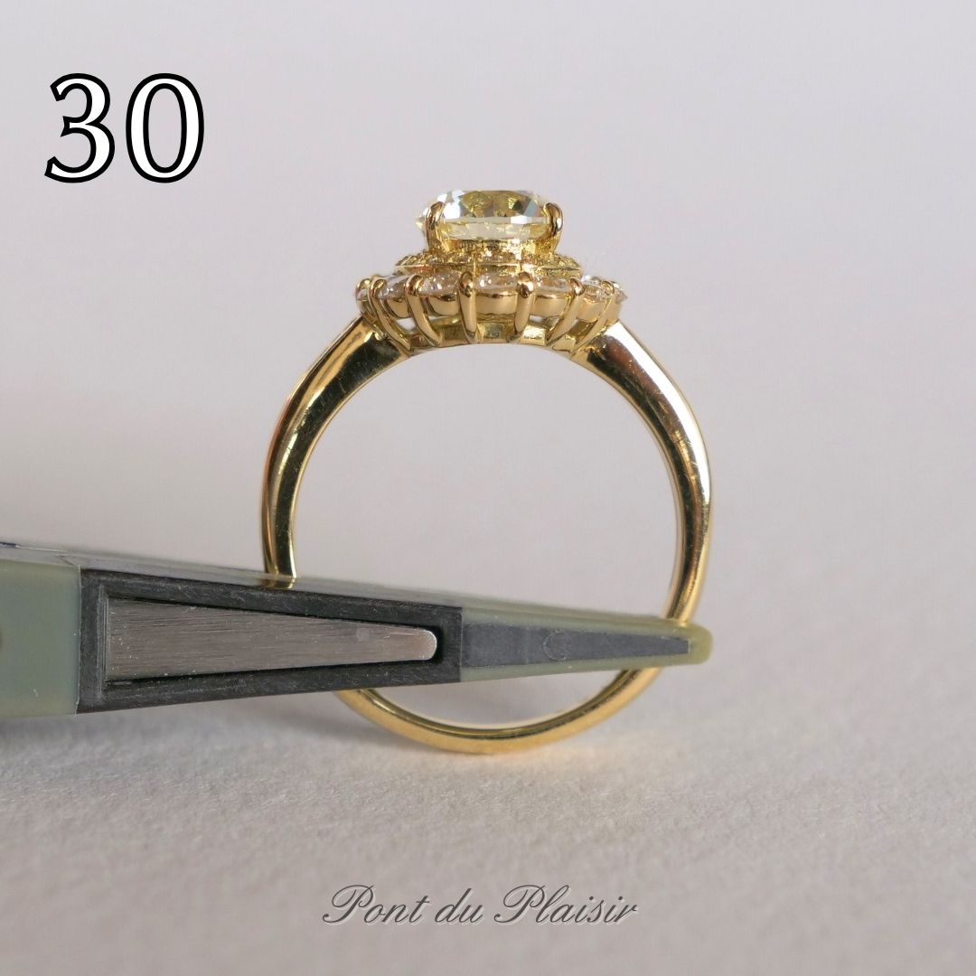 ㉚K18YG製ダイアモンド指輪＃12