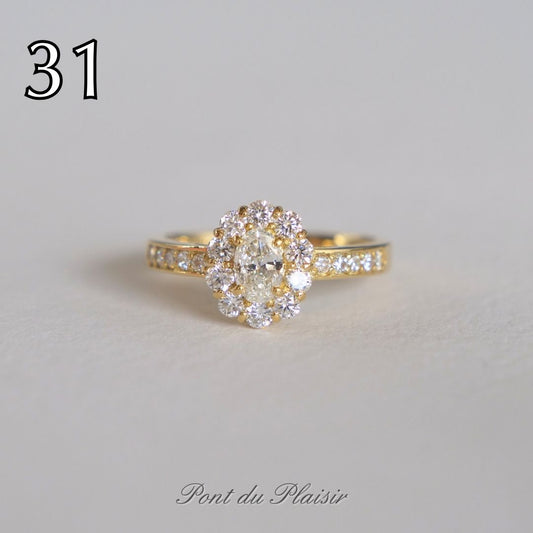 ㉛K18YG製ダイアモンド指輪