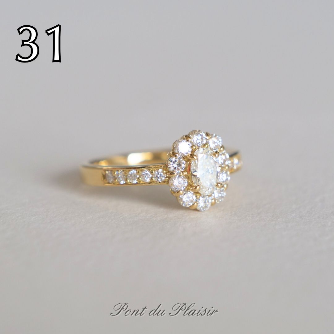 ㉛K18YG製ダイアモンド指輪#12