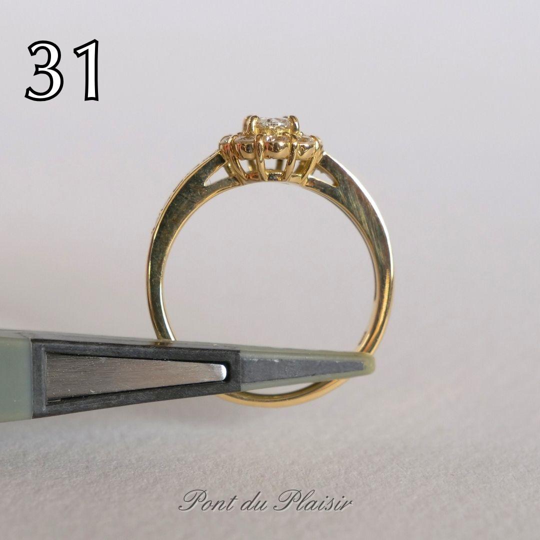 ㉛K18YG製ダイアモンド指輪#12