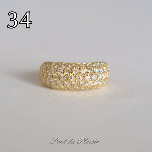 ㉞K18YG製ダイアモンド指輪