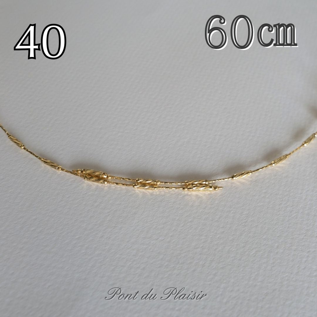 ㊵K18YG製アコヤ真珠マグネットネックレス