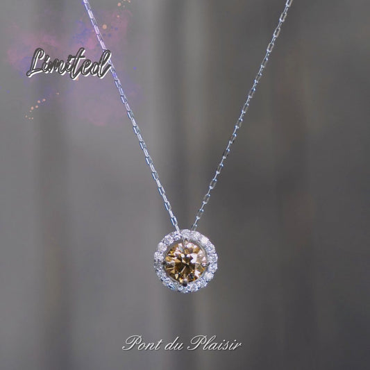 Pt製ブラウンダイアモンドペンダント