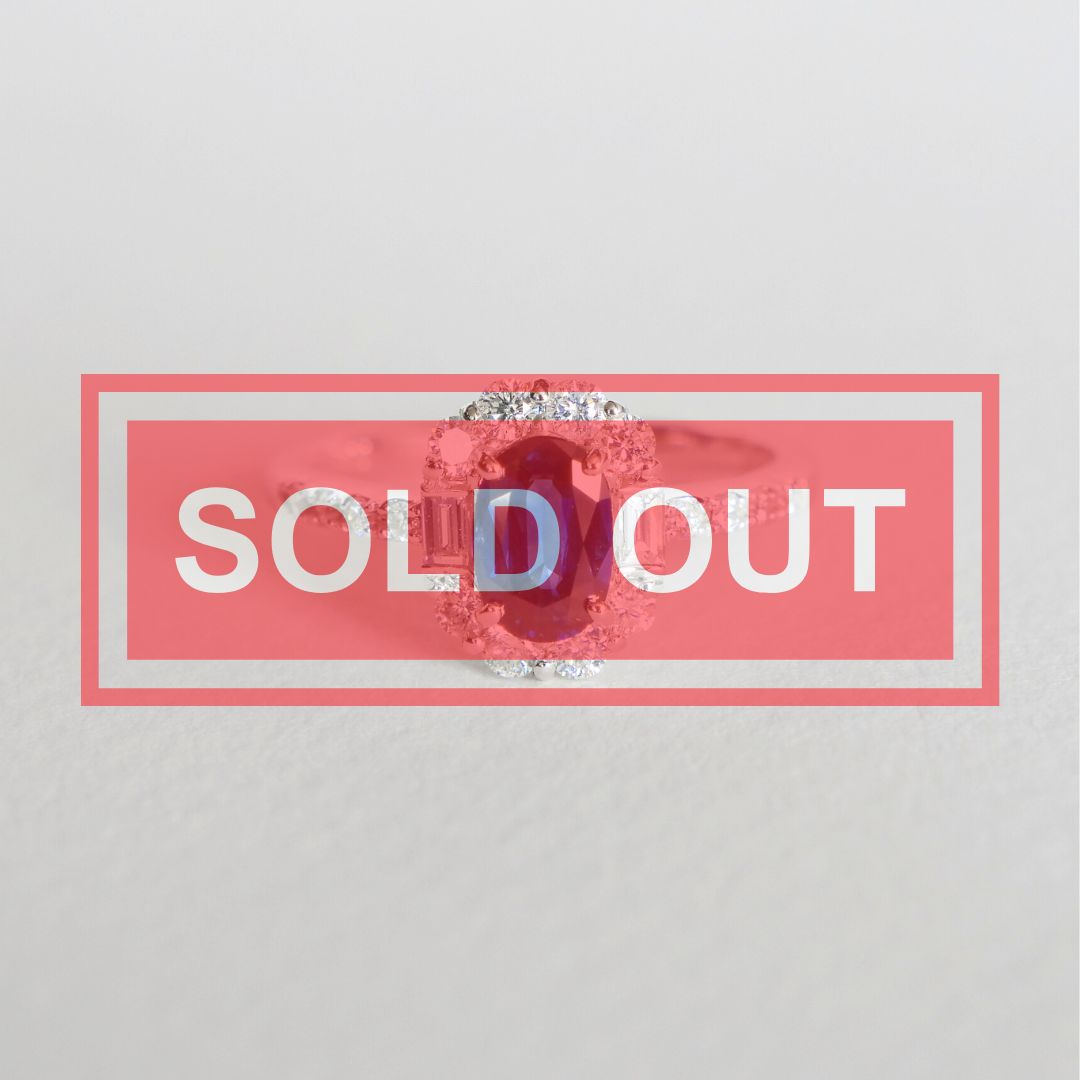 Pt950製ロイヤルブルーサファイア指輪#12