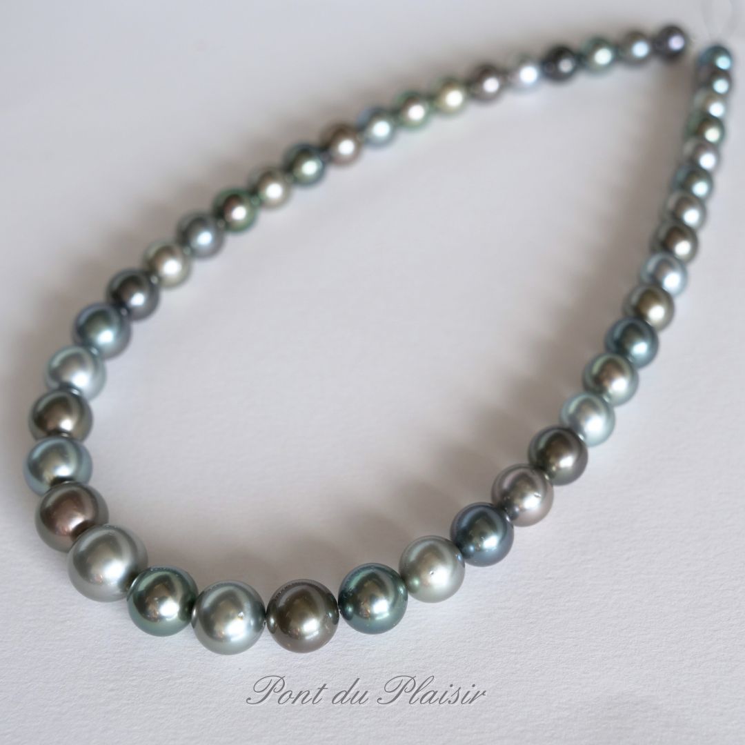 黒蝶真珠マルチカラーネックレス