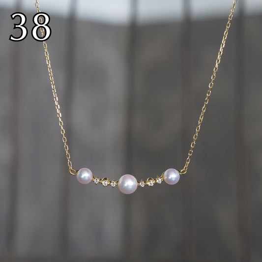 38_K18YG製アコヤ真珠ネックレス