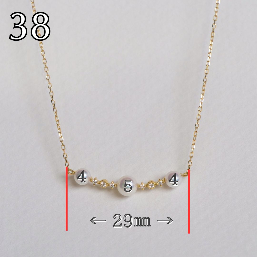38_K18YG製アコヤ真珠ネックレス