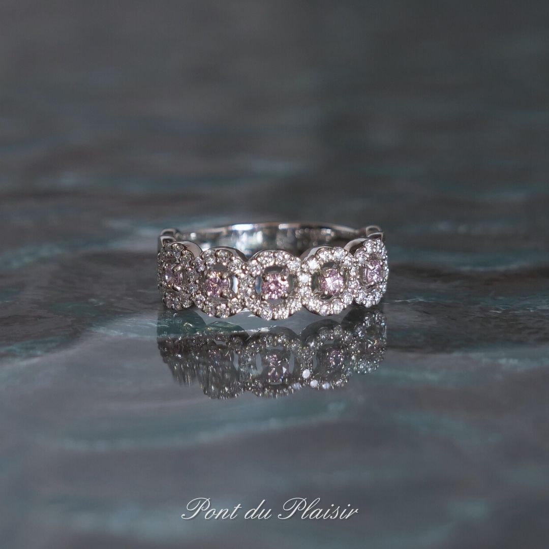 Pt950製アリッサムピンクダイアモンド指輪#12