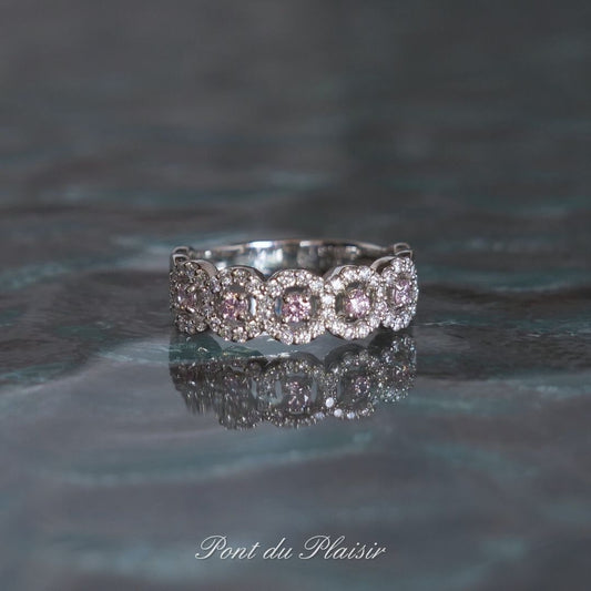 Pt950製アリッサムピンクダイアモンド指輪#12