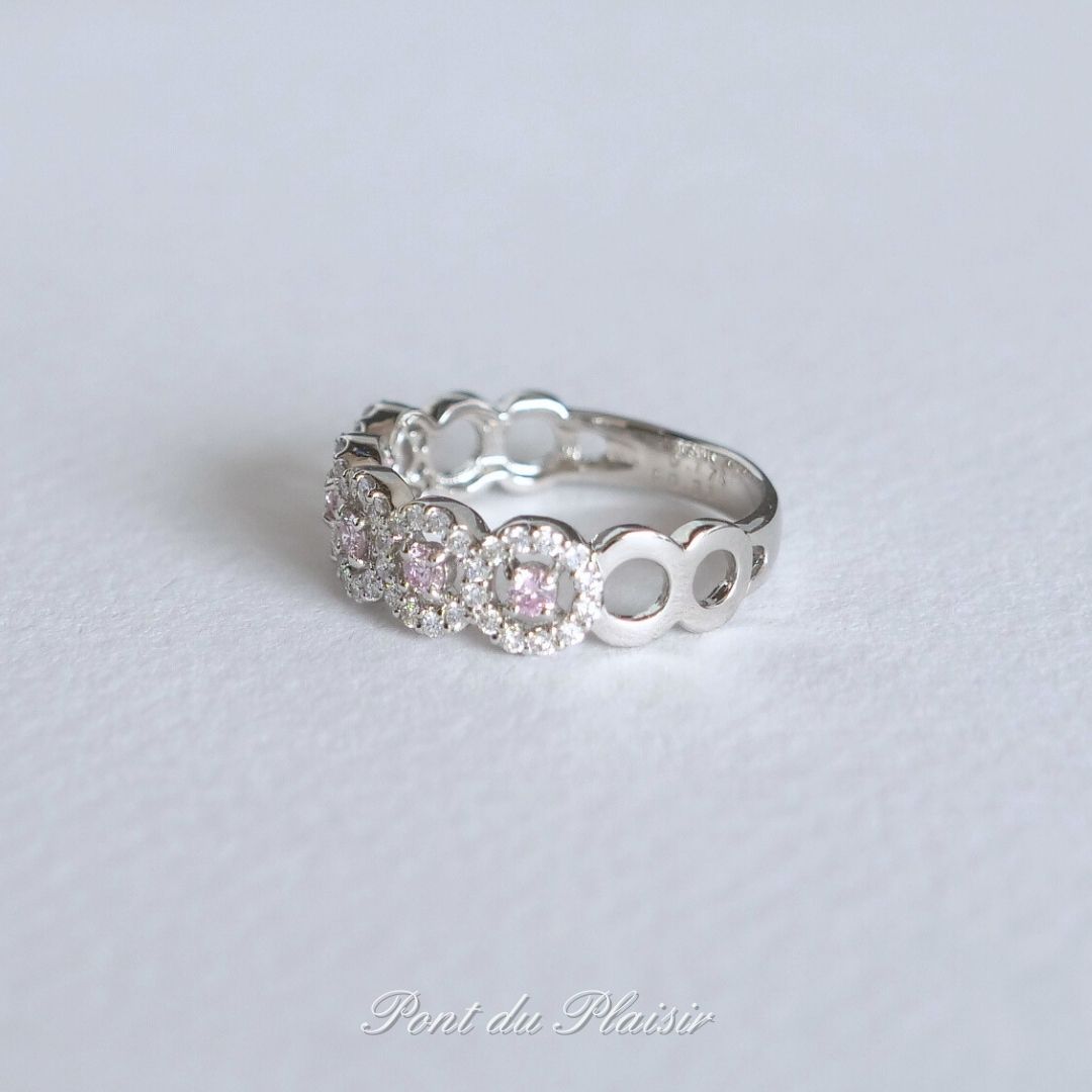 Pt950製アリッサムピンクダイアモンド指輪#12