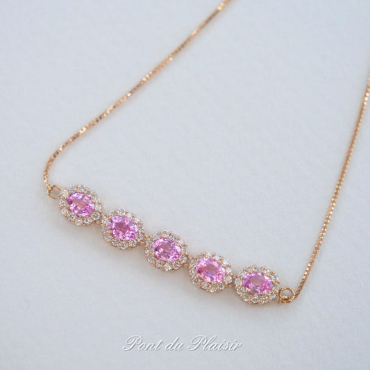 K18PG製パパラチャサファイアブレスレット