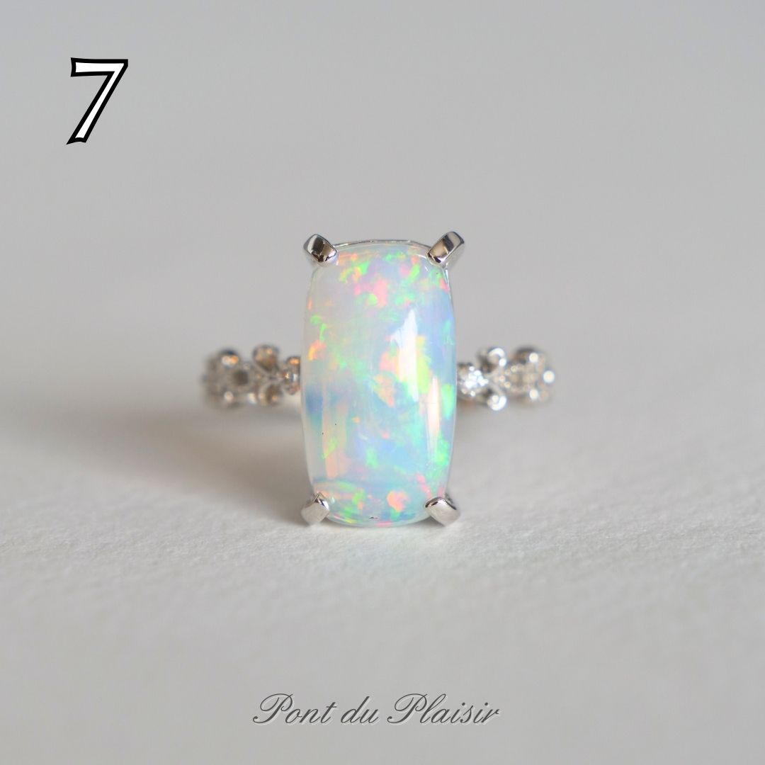 ⑦Pt950製オパール指輪