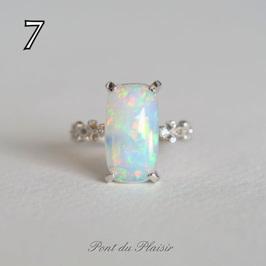 ⑦Pt950製オパール指輪