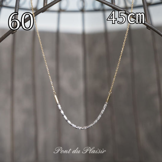 60_Pt/K18YG製ネックレス