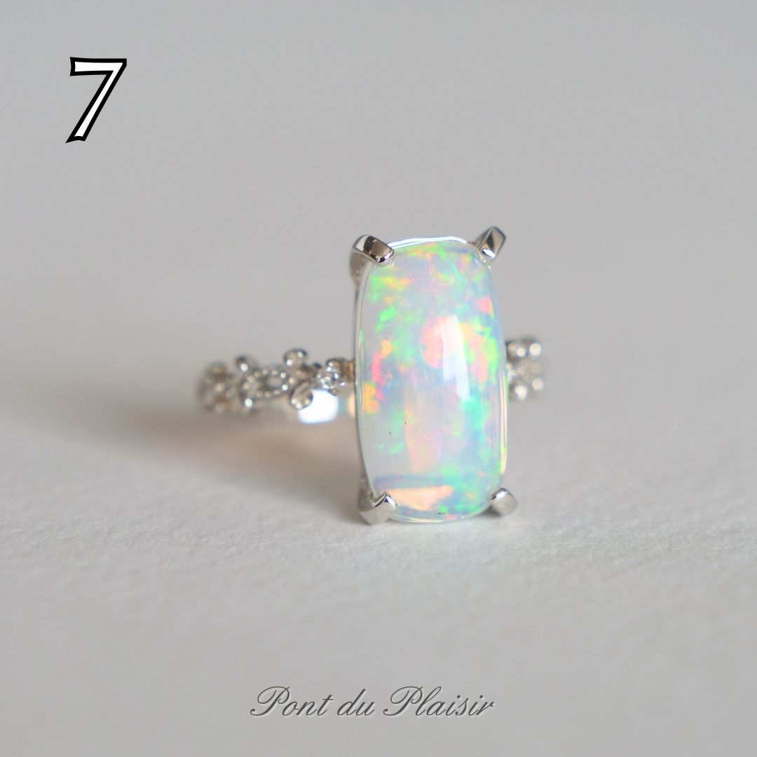 ⑦Pt950製オパール指輪