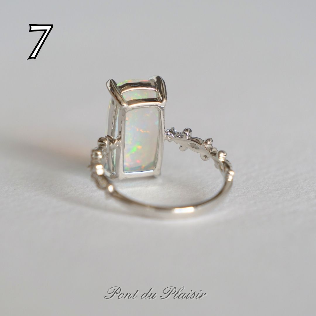 ⑦Pt950製オパール指輪