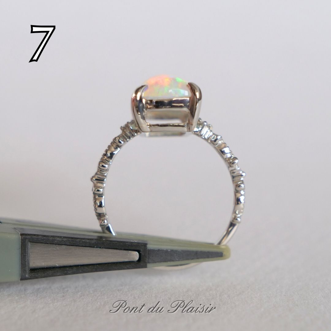 ⑦Pt950製オパール指輪