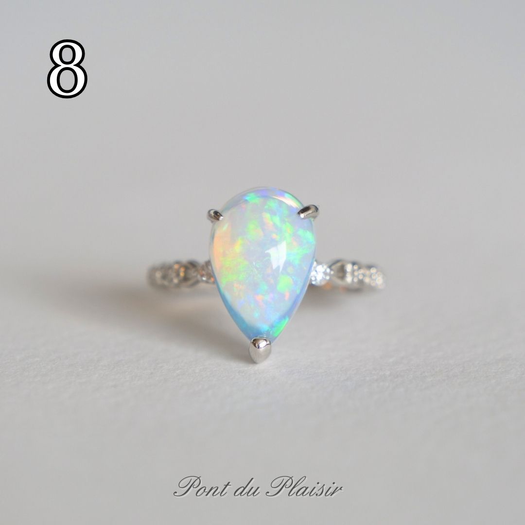 ⑧Pt950製オパール指輪