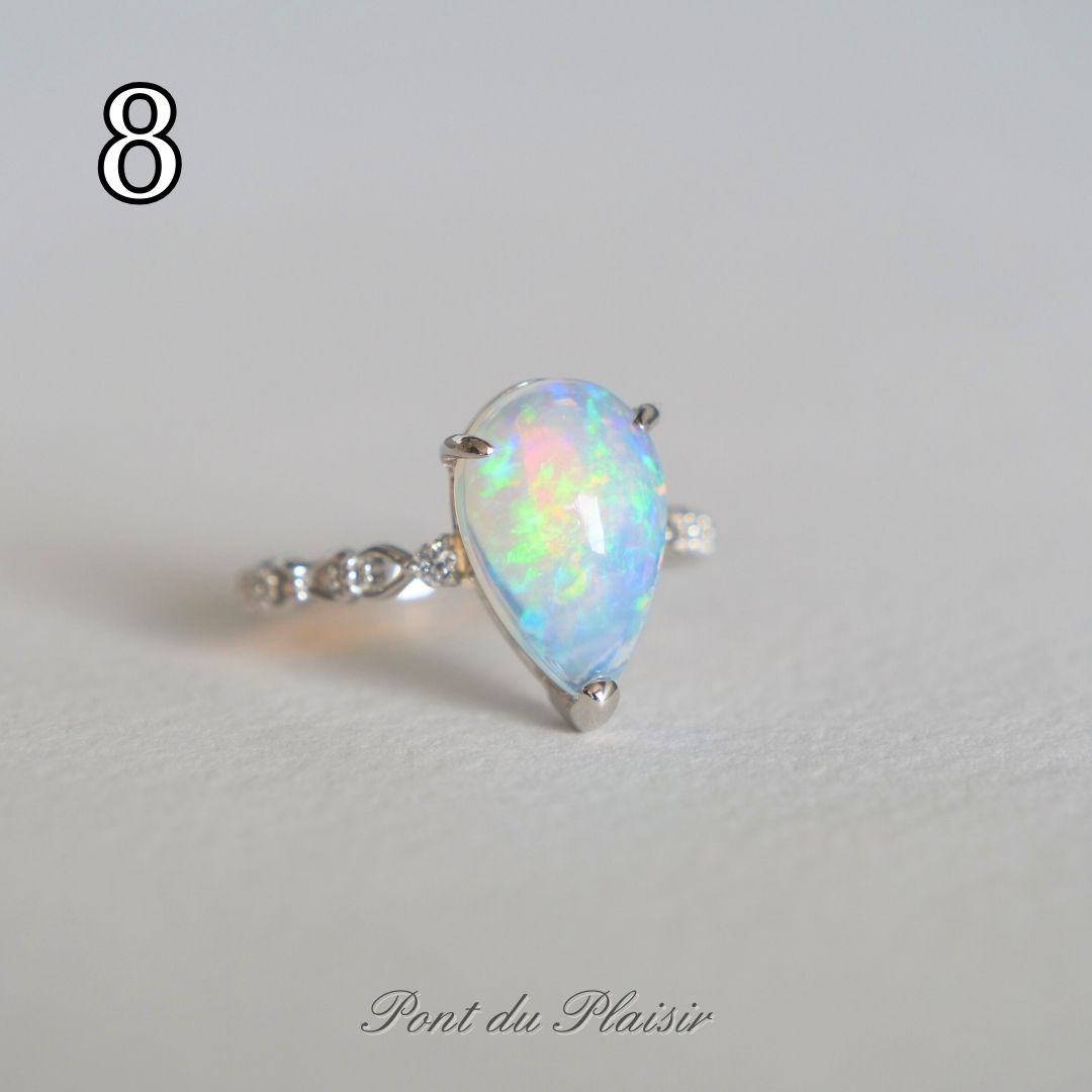 ⑧Pt950製オパール指輪