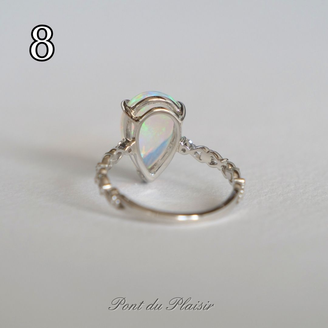 ⑧Pt950製オパール指輪