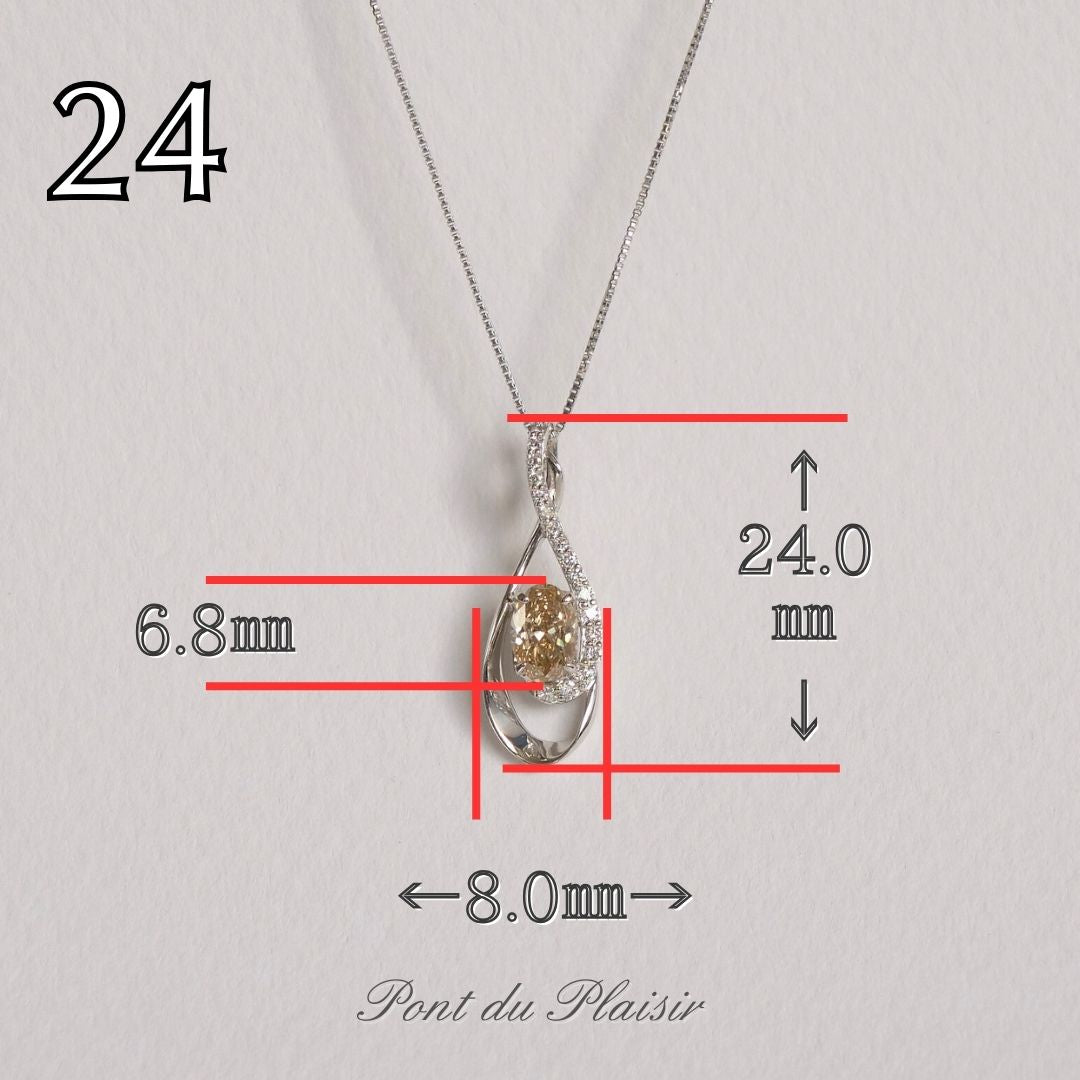 ㉔Pt製ダイアモンドペンダント